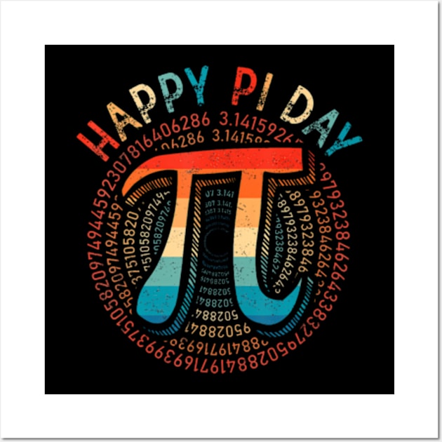 Happy Pi day 3.14 Pi Day Math Lover Teacher mathematics Wall Art by Eduardo